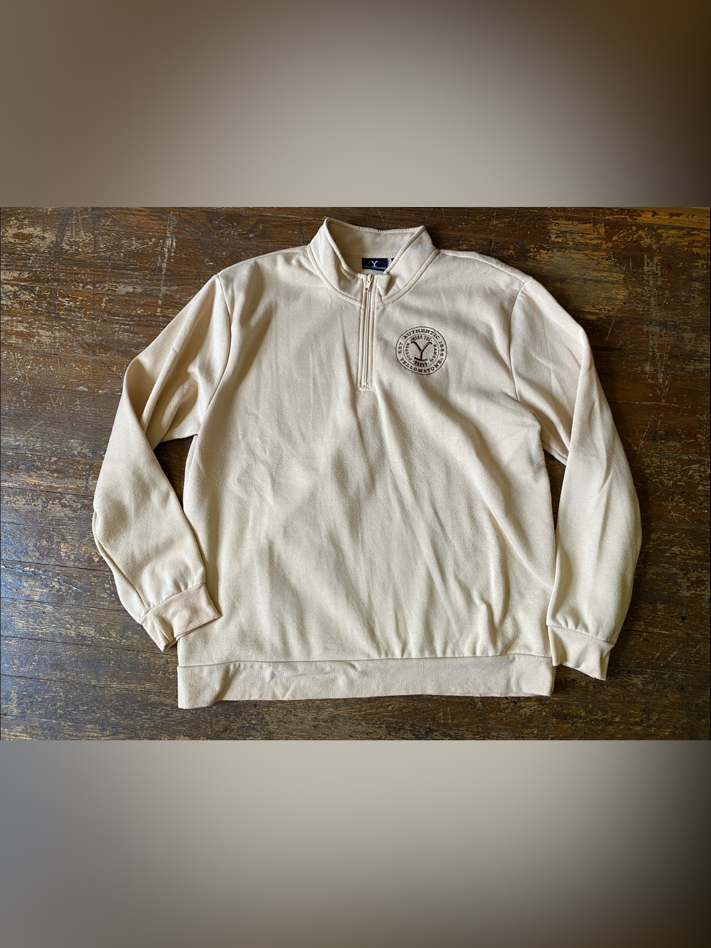 Yellowstone Embroidered Quarter-Zip Pullover Size XL